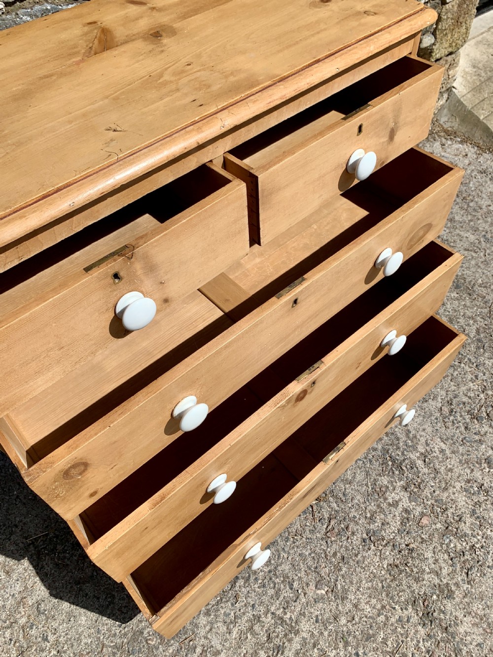 Victorian Stripped Pine Chest of Drawers View XII