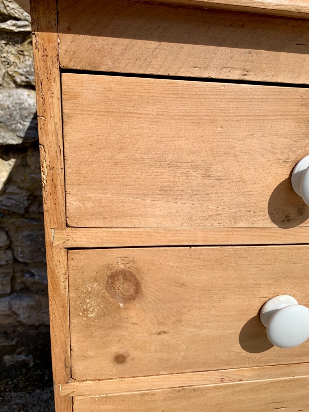 Victorian Stripped Pine Chest of Drawers View XIII