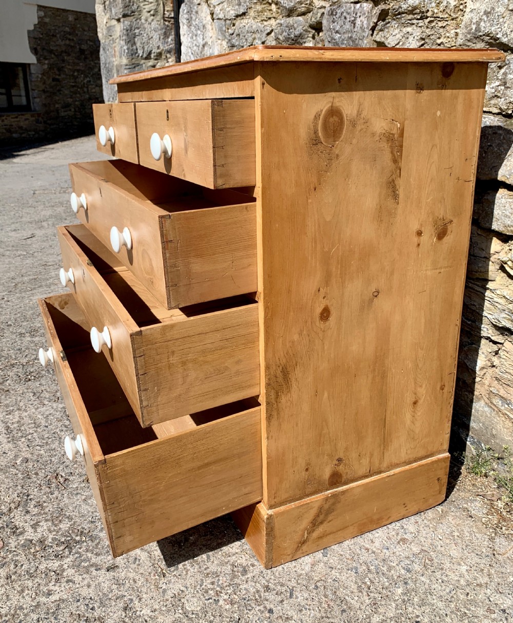 Victorian Stripped Pine Chest of Drawers View XIV