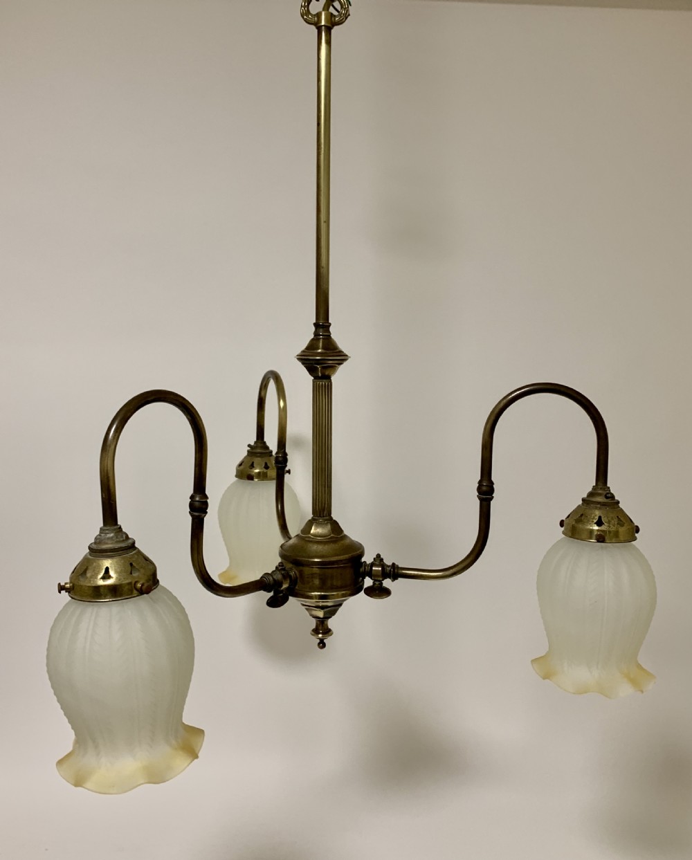 Antique Brass 3 Arm Chandelier