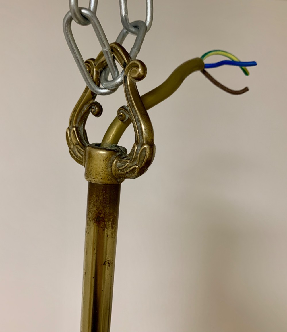 Antique Brass 3 Arm Chandelier View V