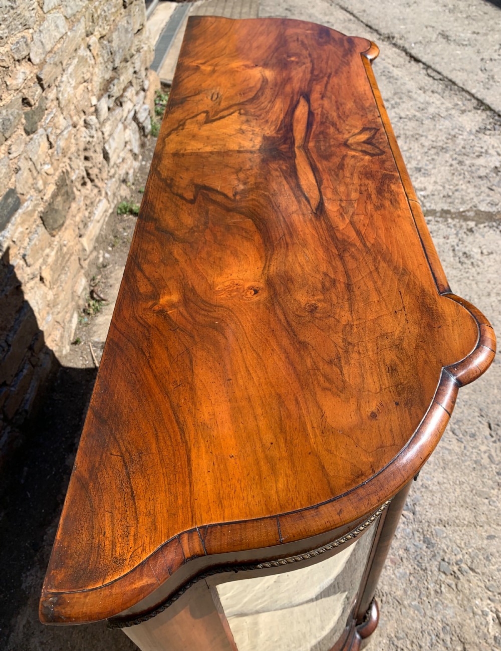 Victorian Walnut Credenza Display Cabinet View VII