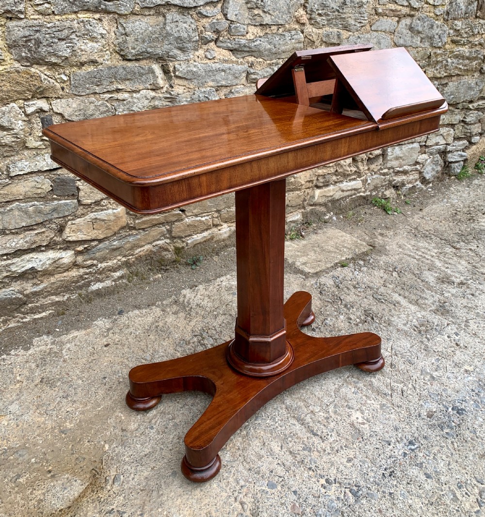 Victorian Mahogany Duet Reading Table View II