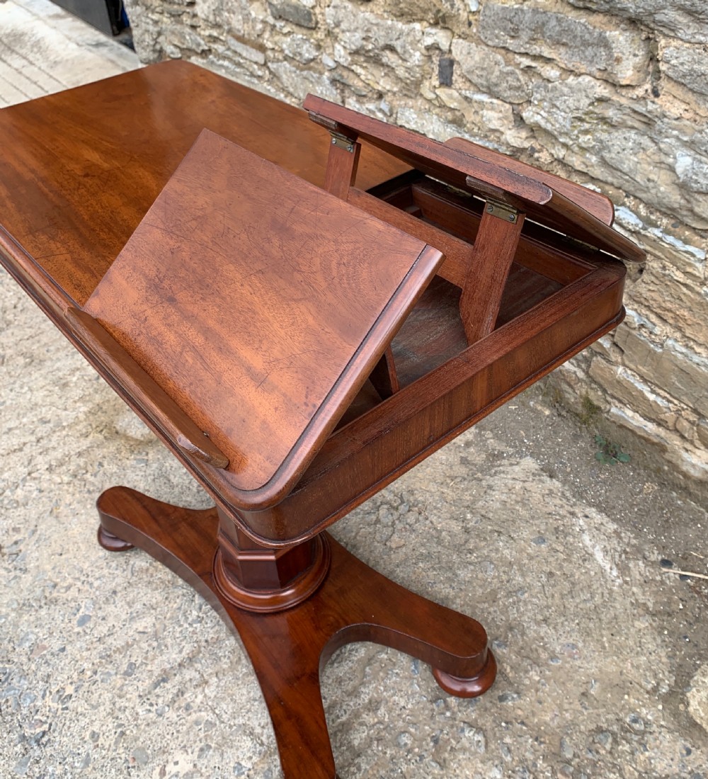 Victorian Mahogany Duet Reading Table View XVI