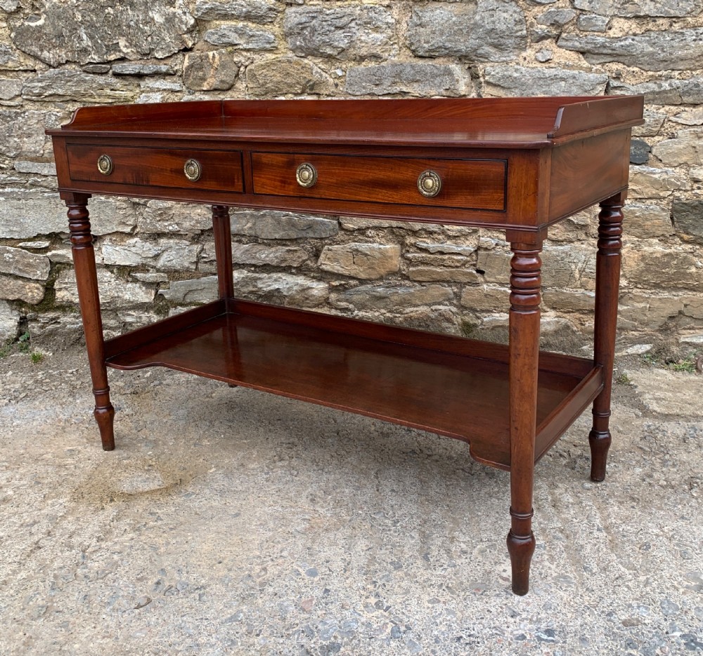 Antique Regency Mahogany Washstand Table View IV