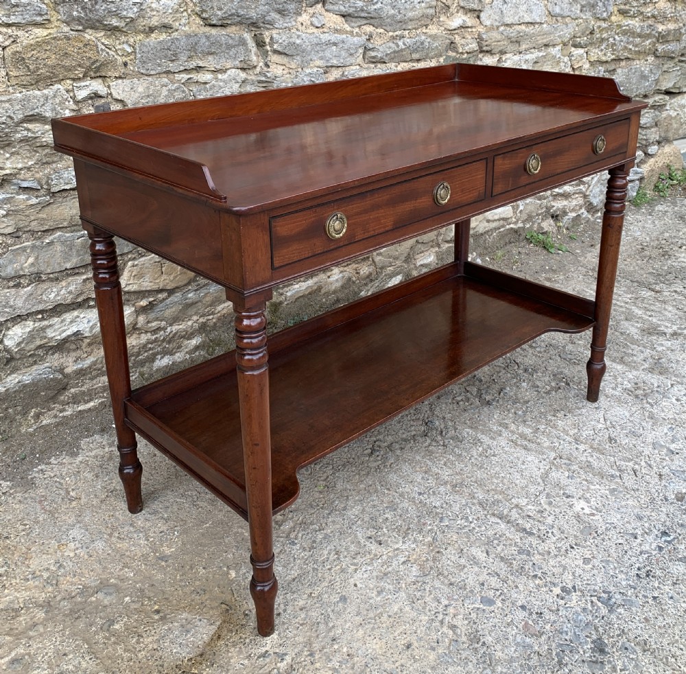 Antique Regency Mahogany Washstand Table View VI