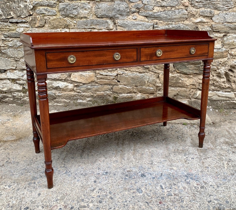 Antique Regency Mahogany Washstand Table View VIII