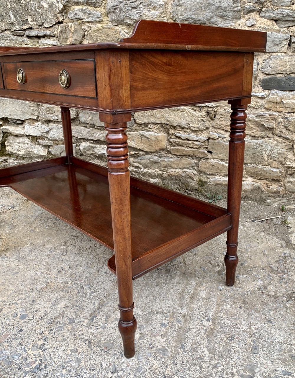 Antique Regency Mahogany Washstand Table View XII