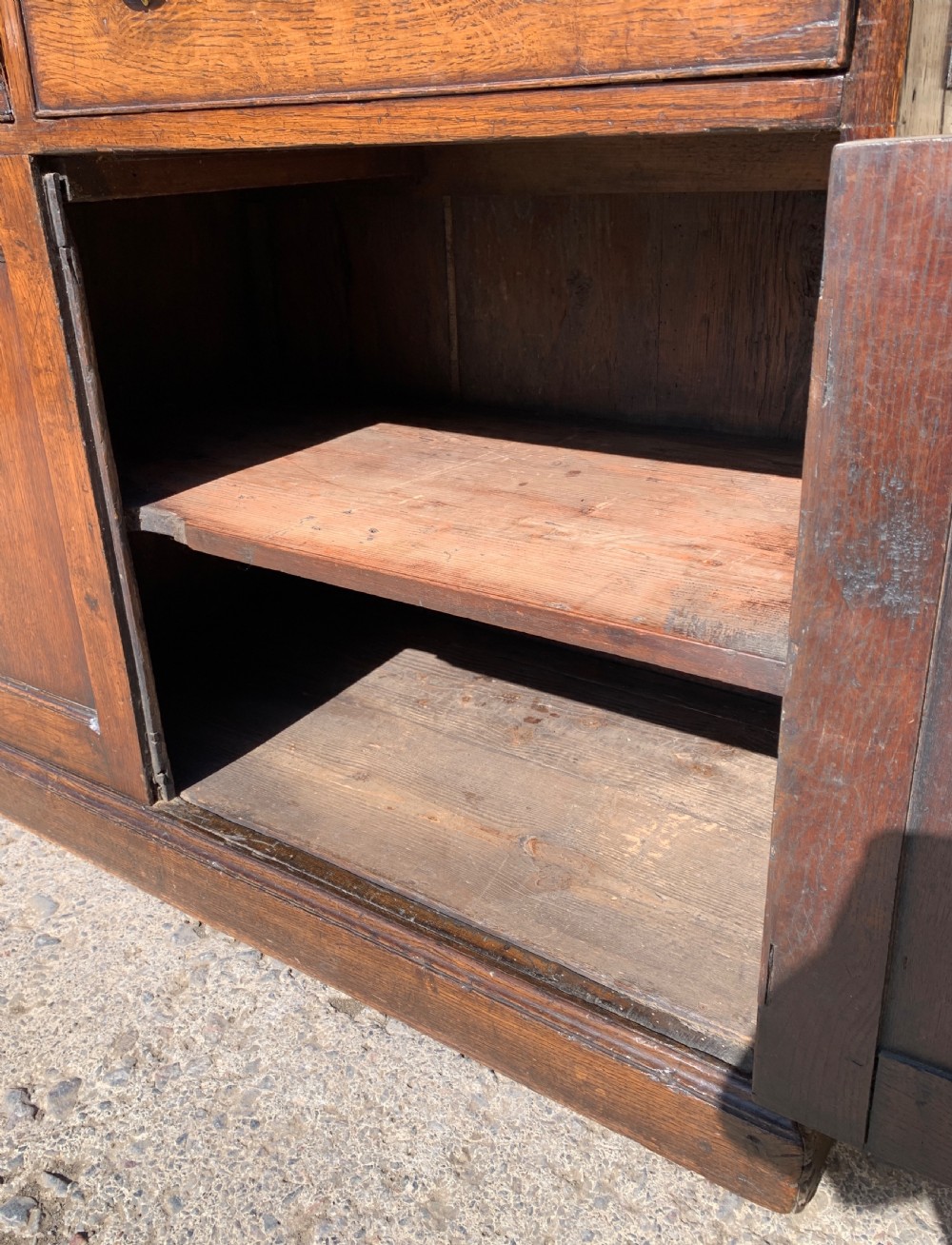 Georgian Oak Dresser Base View XIX