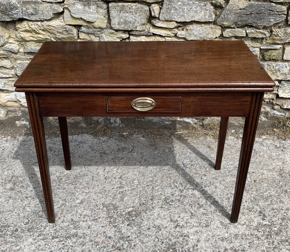 Antique Georgian Mahogany Tea Table View II