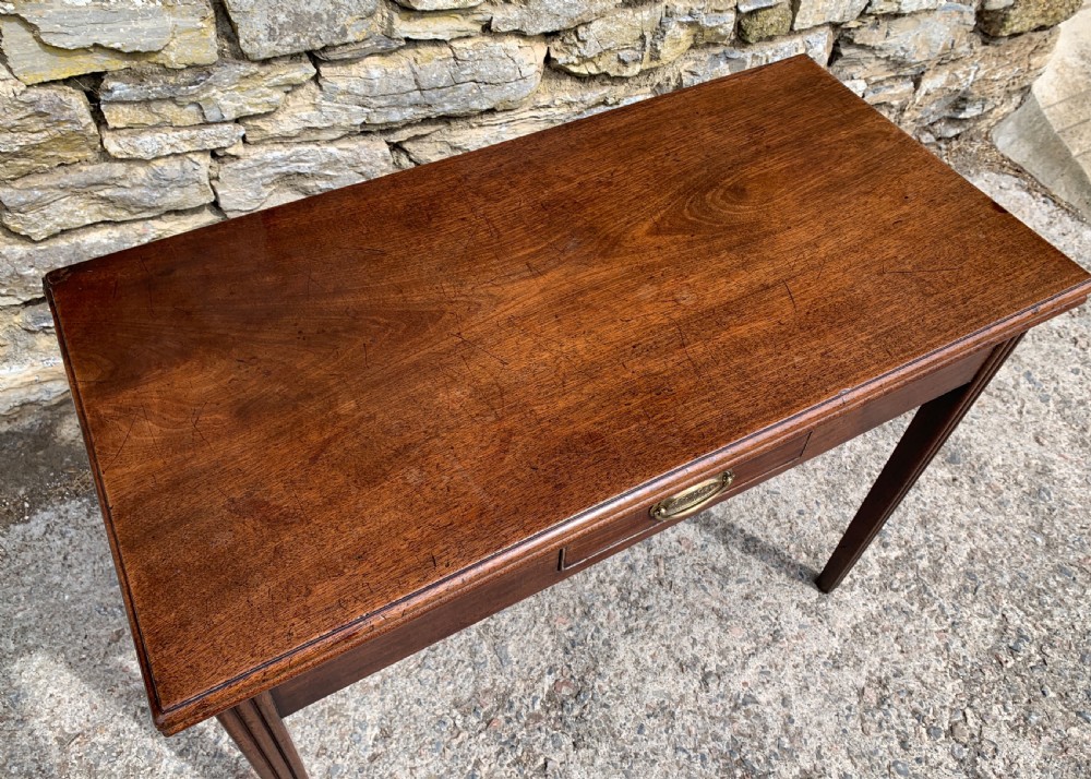 Antique Georgian Mahogany Tea Table View VIII