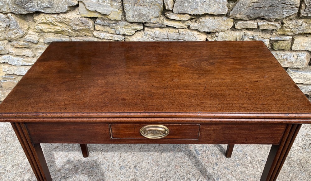 Antique Georgian Mahogany Tea Table View IX