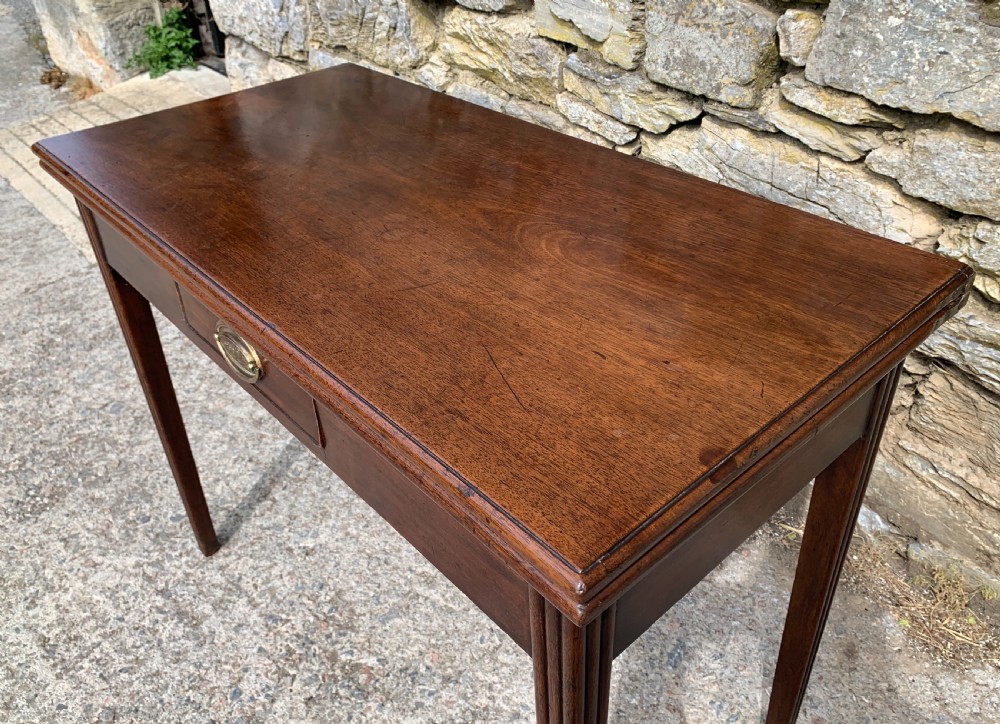 Antique Georgian Mahogany Tea Table View X