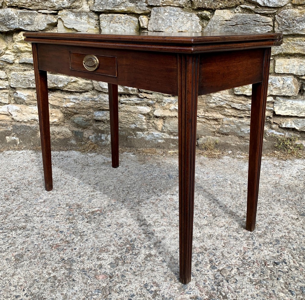 Antique Georgian Mahogany Tea Table View XV