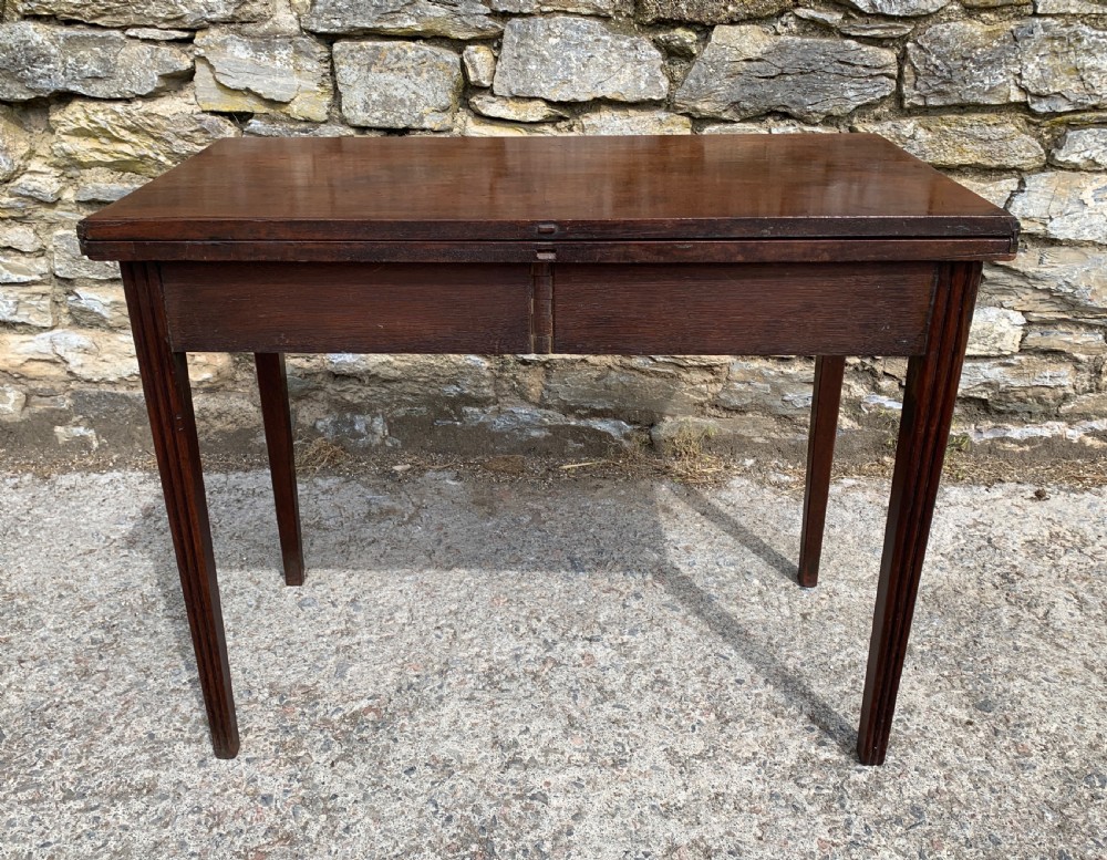 Antique Georgian Mahogany Tea Table View XVI