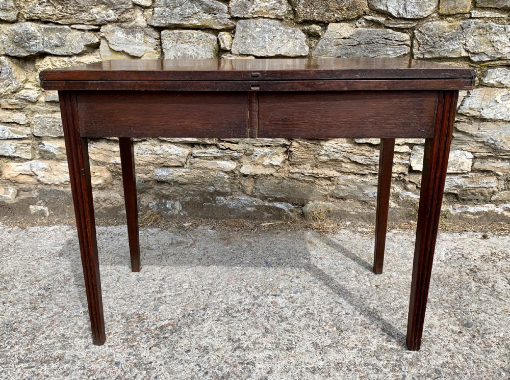 Antique Georgian Mahogany Tea Table View XVII