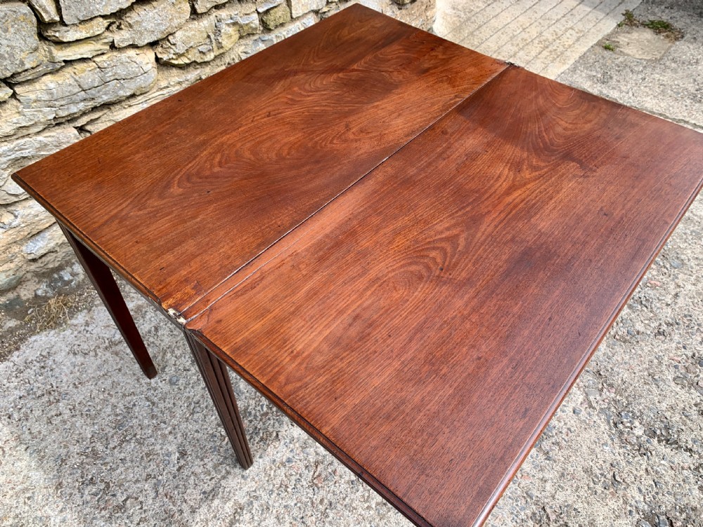 Antique Georgian Mahogany Tea Table View XXV