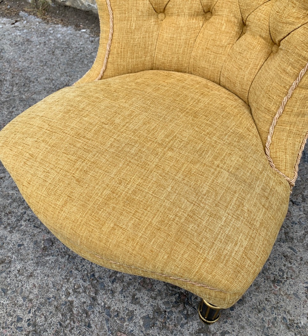Small Antique Victorian Upholstered Salon Chair View XIV