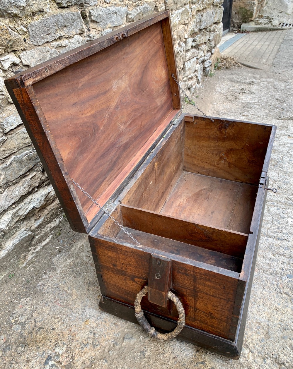 Antique Camphor Sea Chest Trunk View XIX