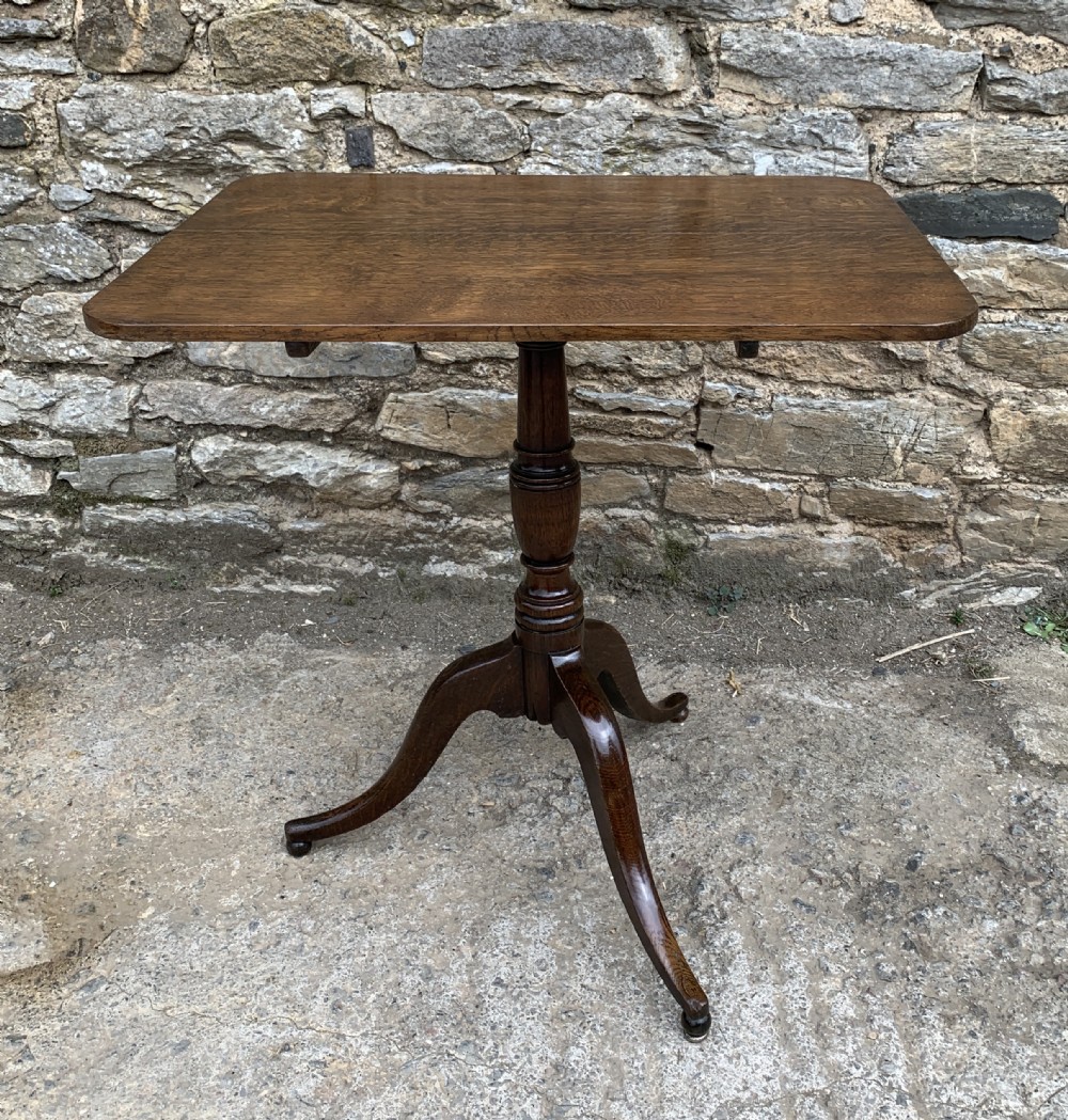 Georgian Oak Tilt Top Occasional Table