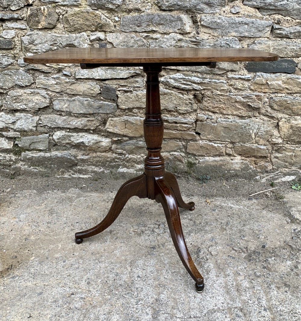 Georgian Oak Tilt Top Occasional Table View III