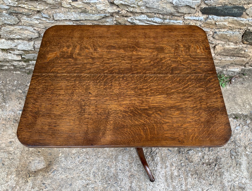 Georgian Oak Tilt Top Occasional Table View IV