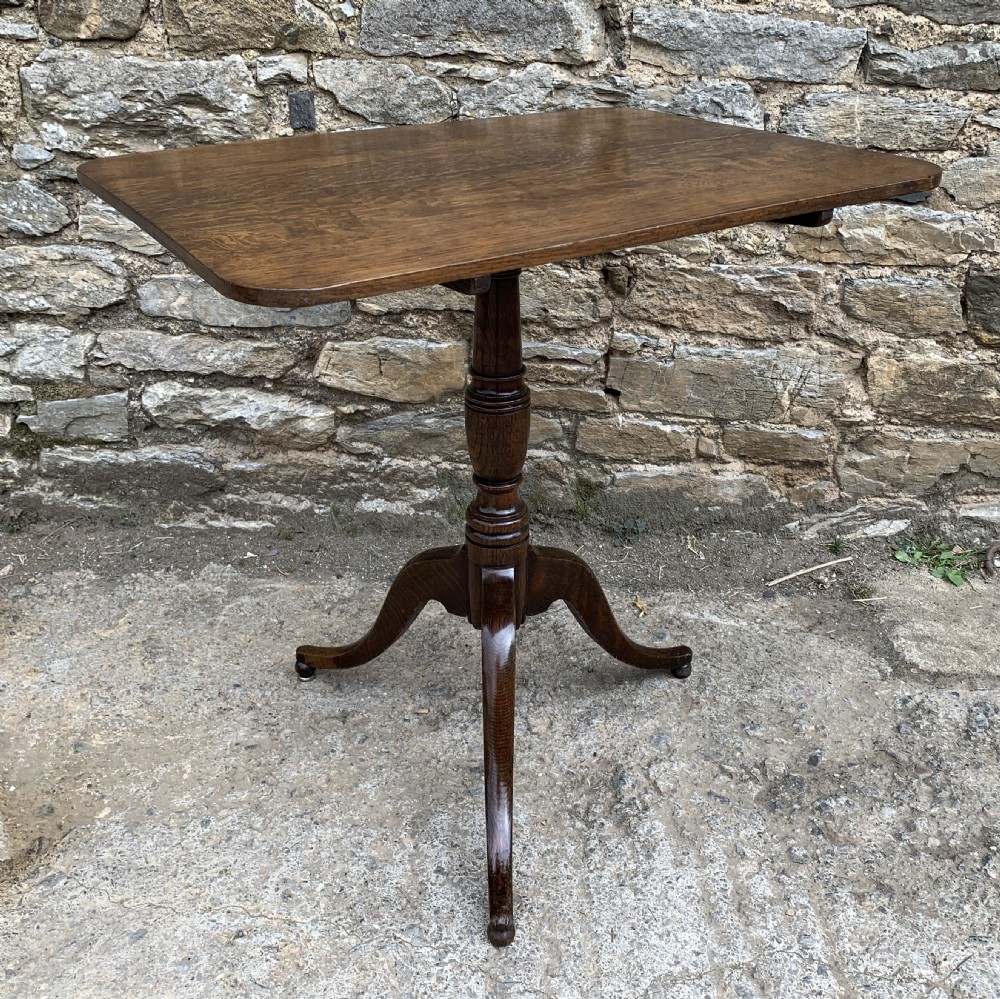 Georgian Oak Tilt Top Occasional Table View VII