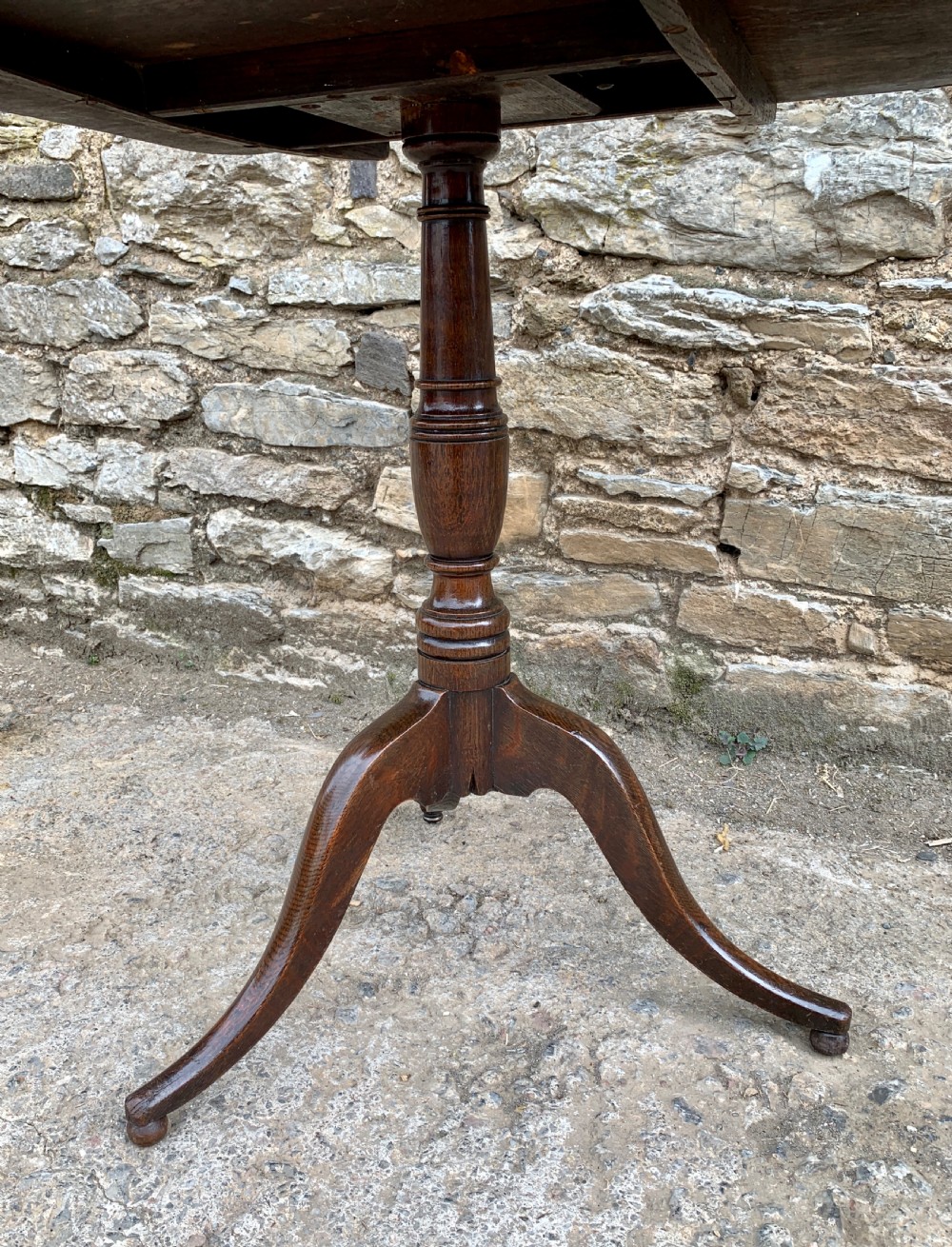 Georgian Oak Tilt Top Occasional Table View X
