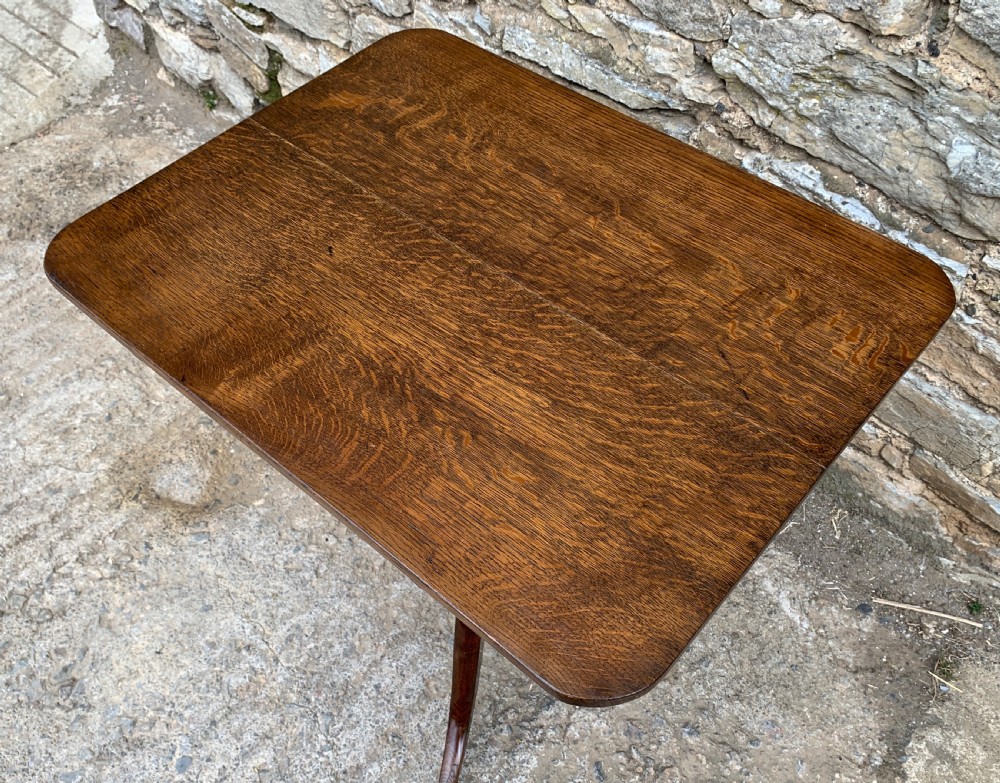 Georgian Oak Tilt Top Occasional Table View XII