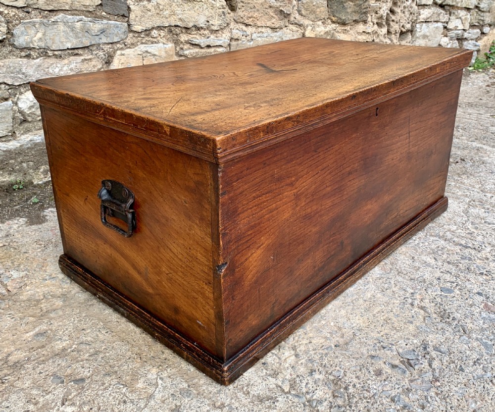 Antique Elm Blanket Box View II