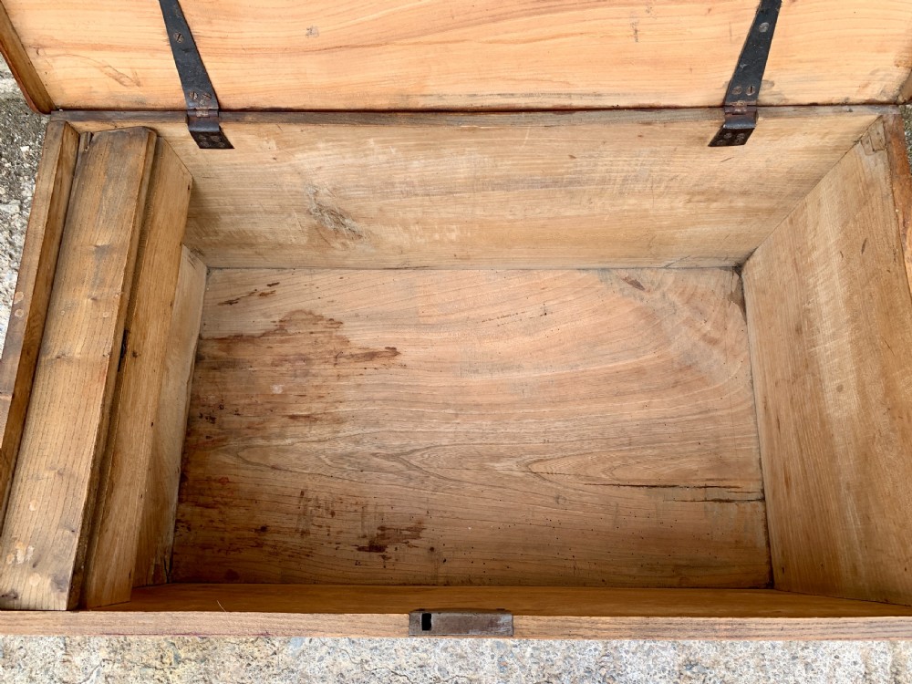 Antique Elm Blanket Box View IV