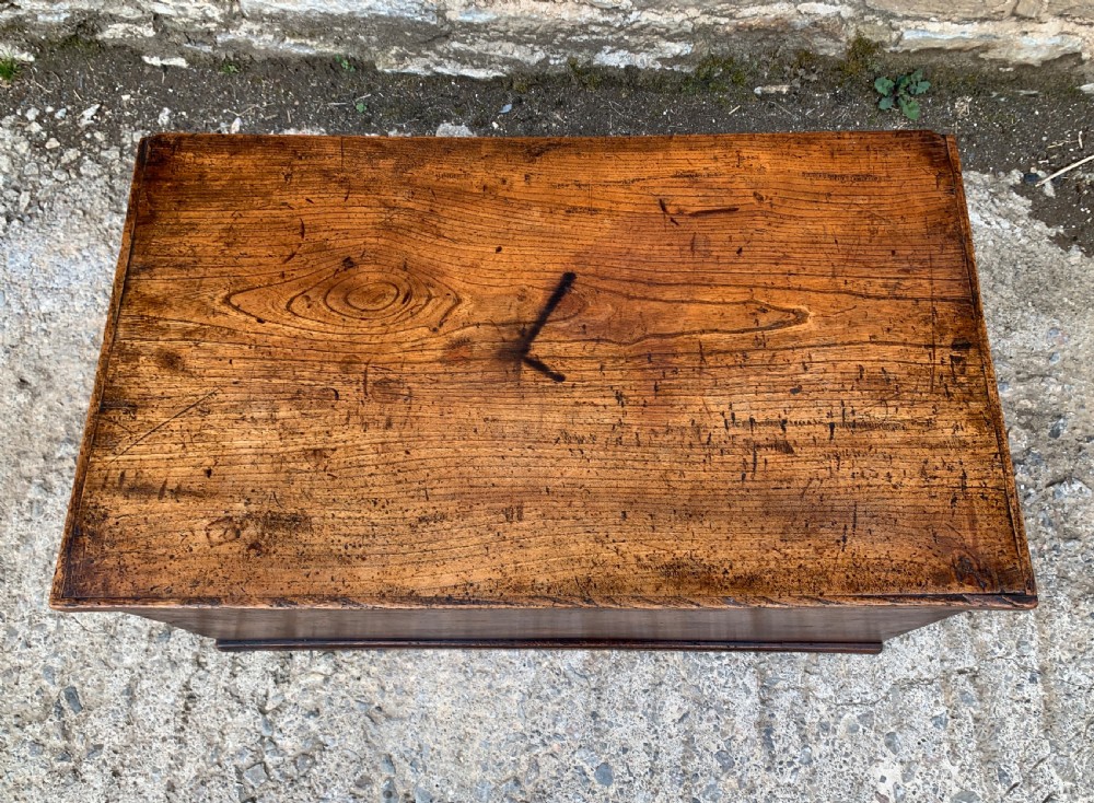Antique Elm Blanket Box View VII