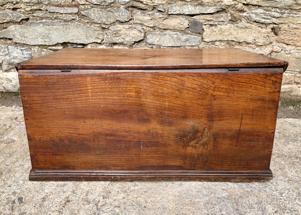 Antique Elm Blanket Box View X