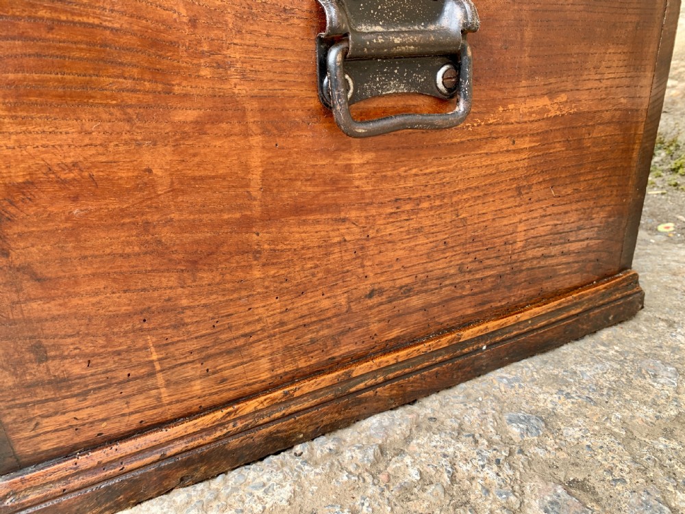 Antique Elm Blanket Box View XVII