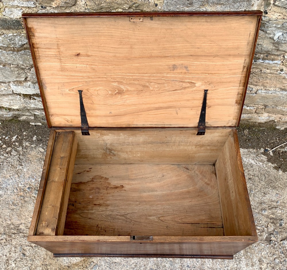 Antique Elm Blanket Box View XX