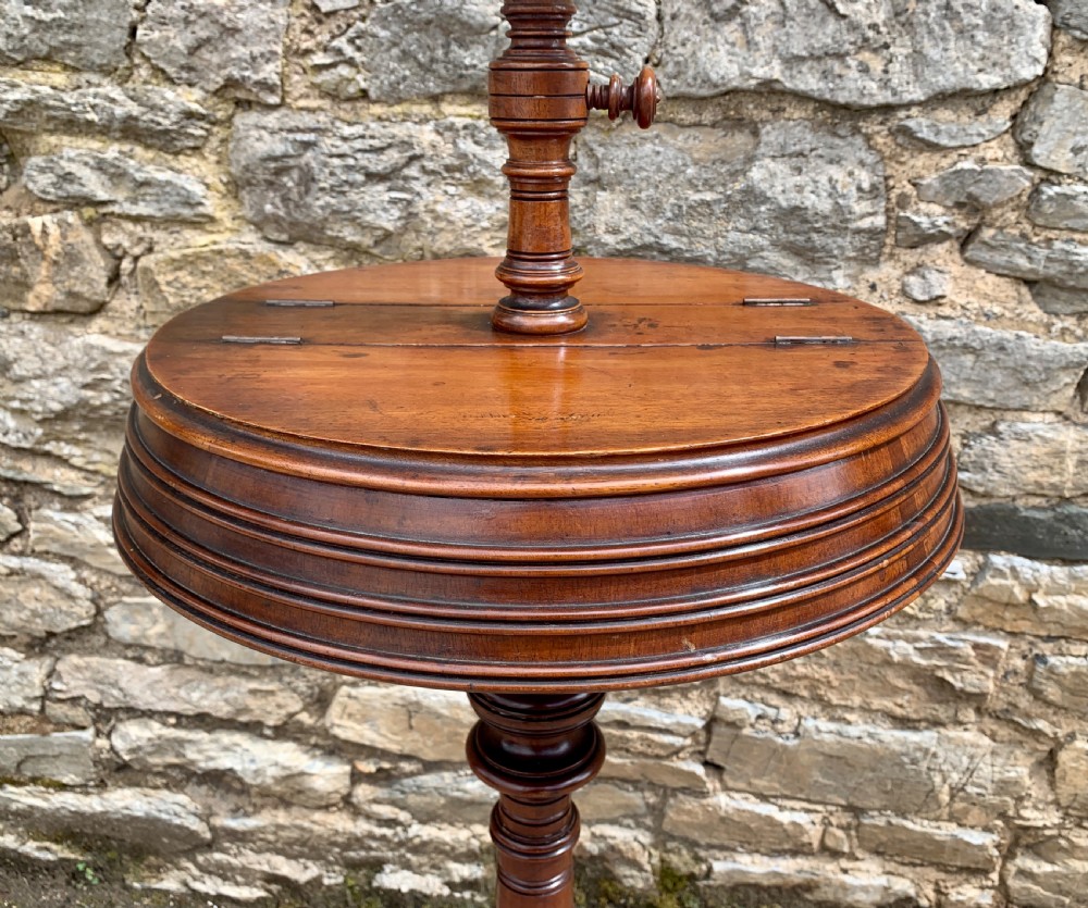 Victorian Walnut Adjustable Shaving Stand View VI