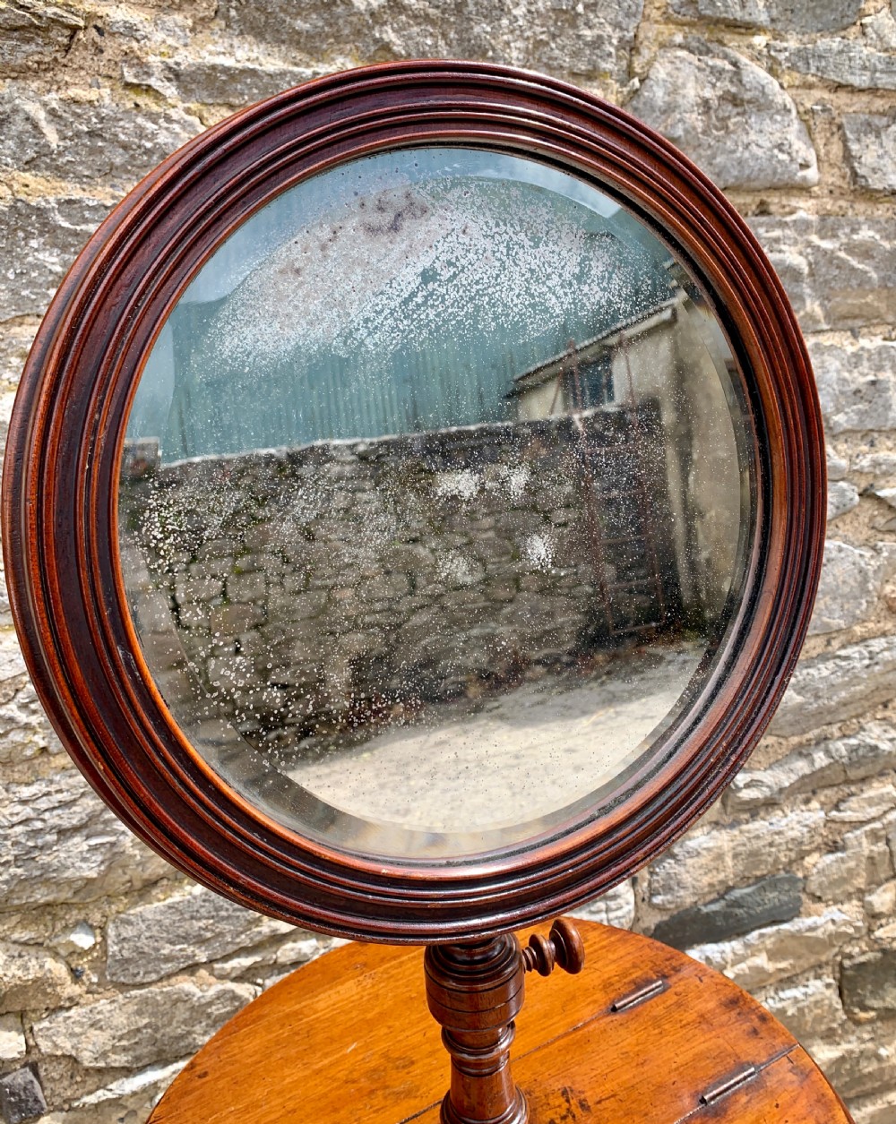Victorian Walnut Adjustable Shaving Stand View VII