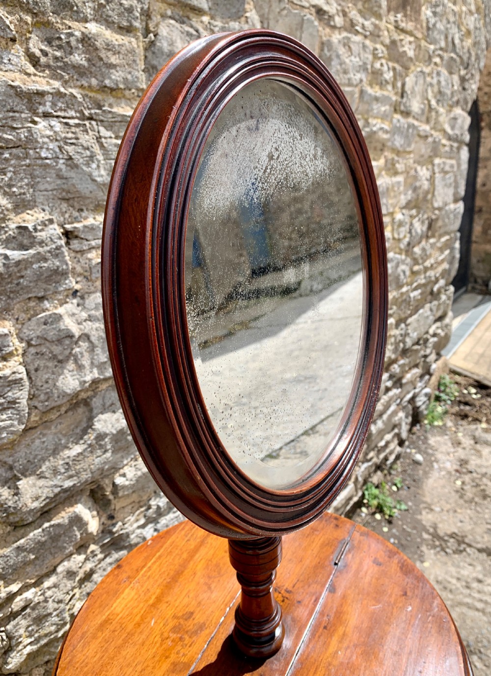 Victorian Walnut Adjustable Shaving Stand View XIV
