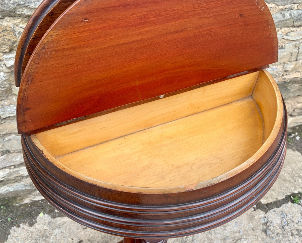 Victorian Walnut Adjustable Shaving Stand View XV