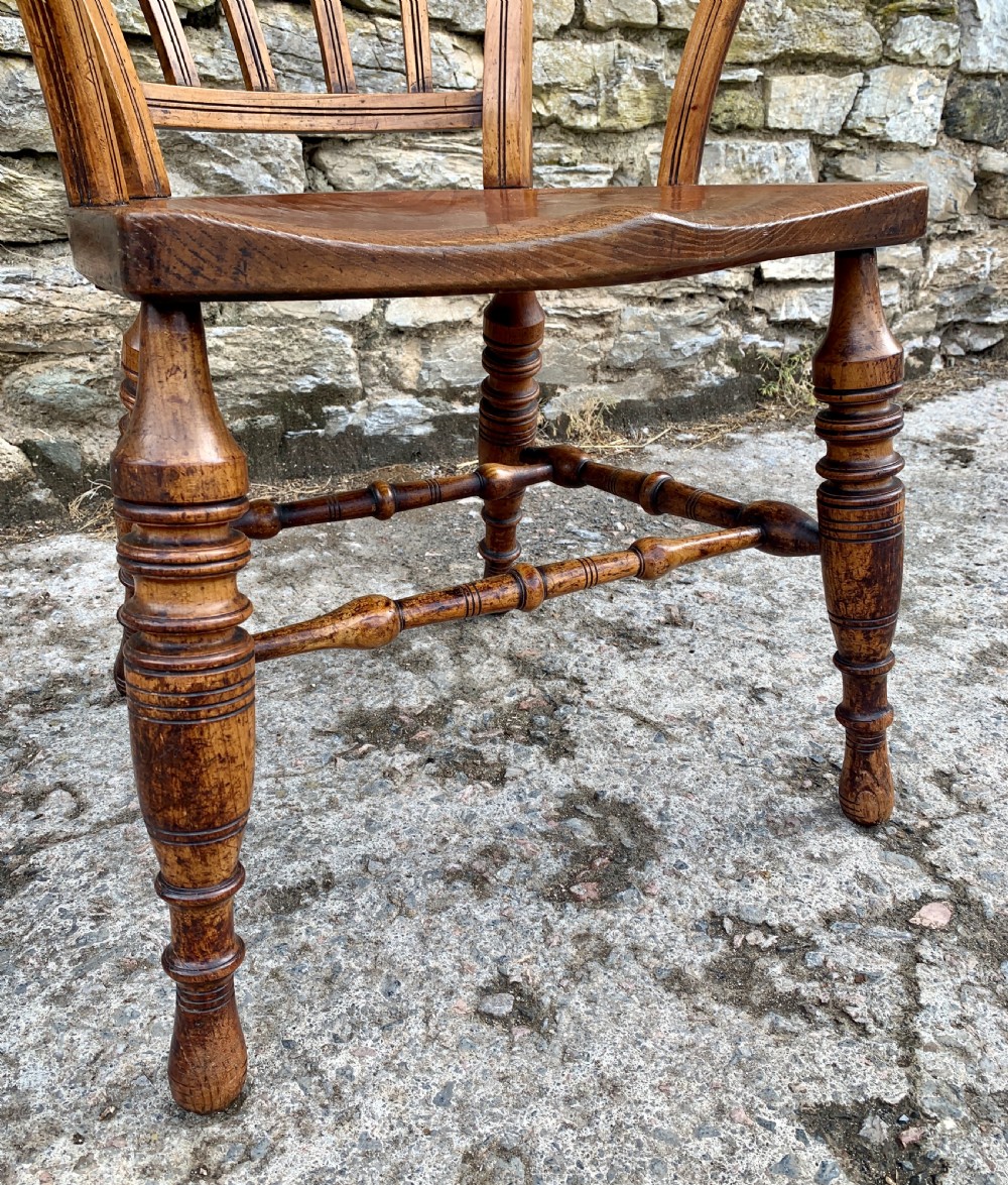 Antique Beech and Elm Captains Chair View XIII