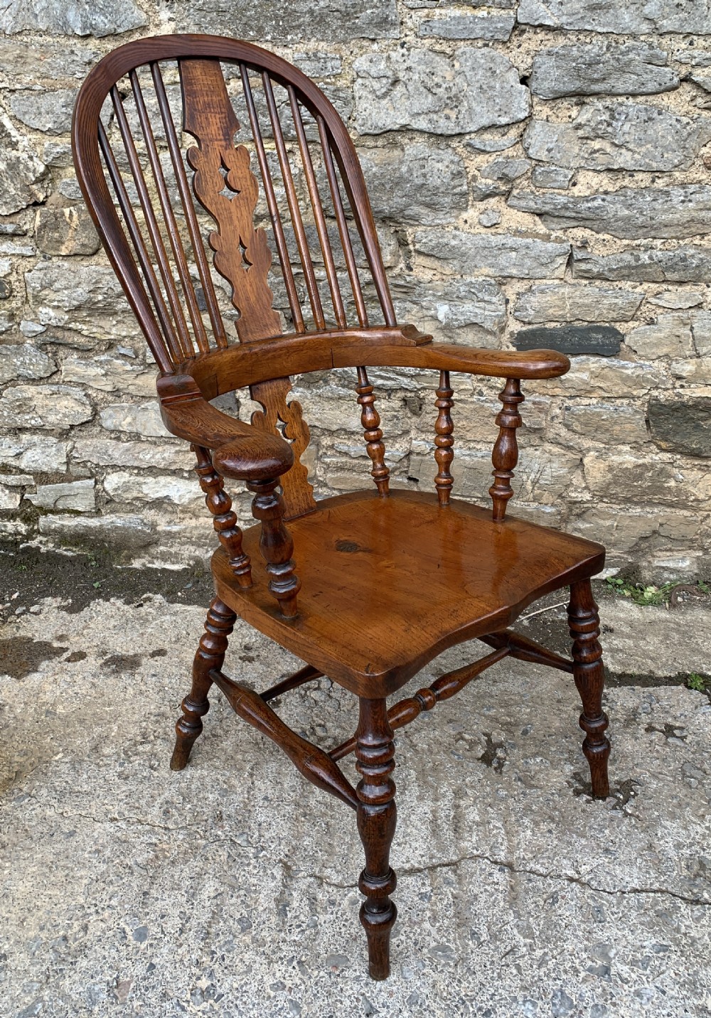 Pair of Antique Broad Arm Windsor Chairs View IV