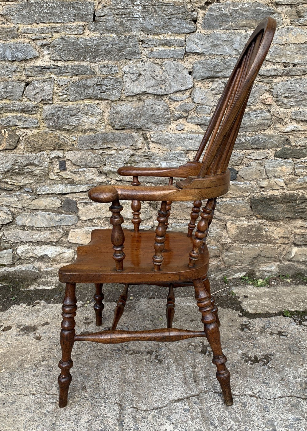 Pair of Antique Broad Arm Windsor Chairs View VI