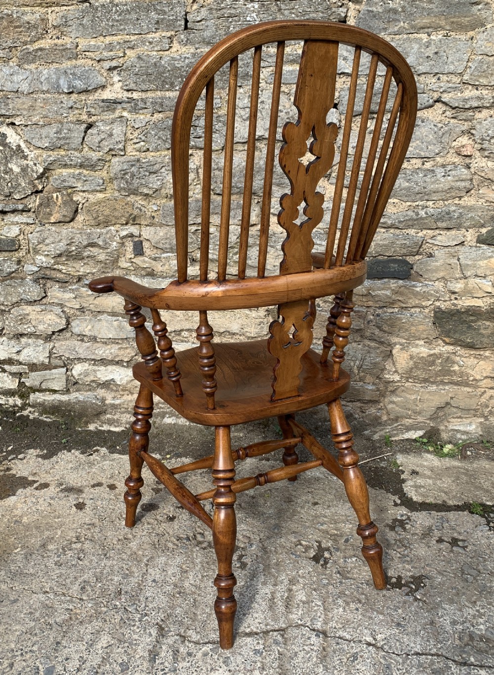 Pair of Antique Broad Arm Windsor Chairs View VII
