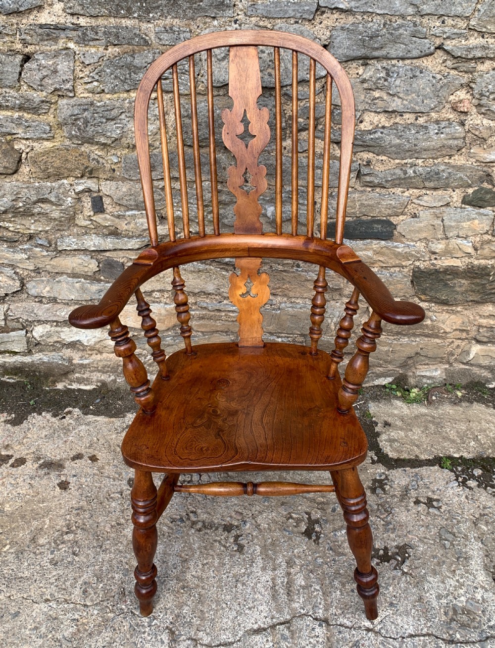 Pair of Antique Broad Arm Windsor Chairs View XXI