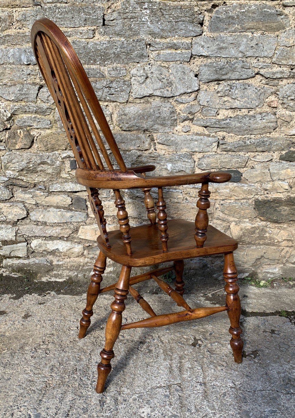 Pair of Antique Broad Arm Windsor Chairs View XXV