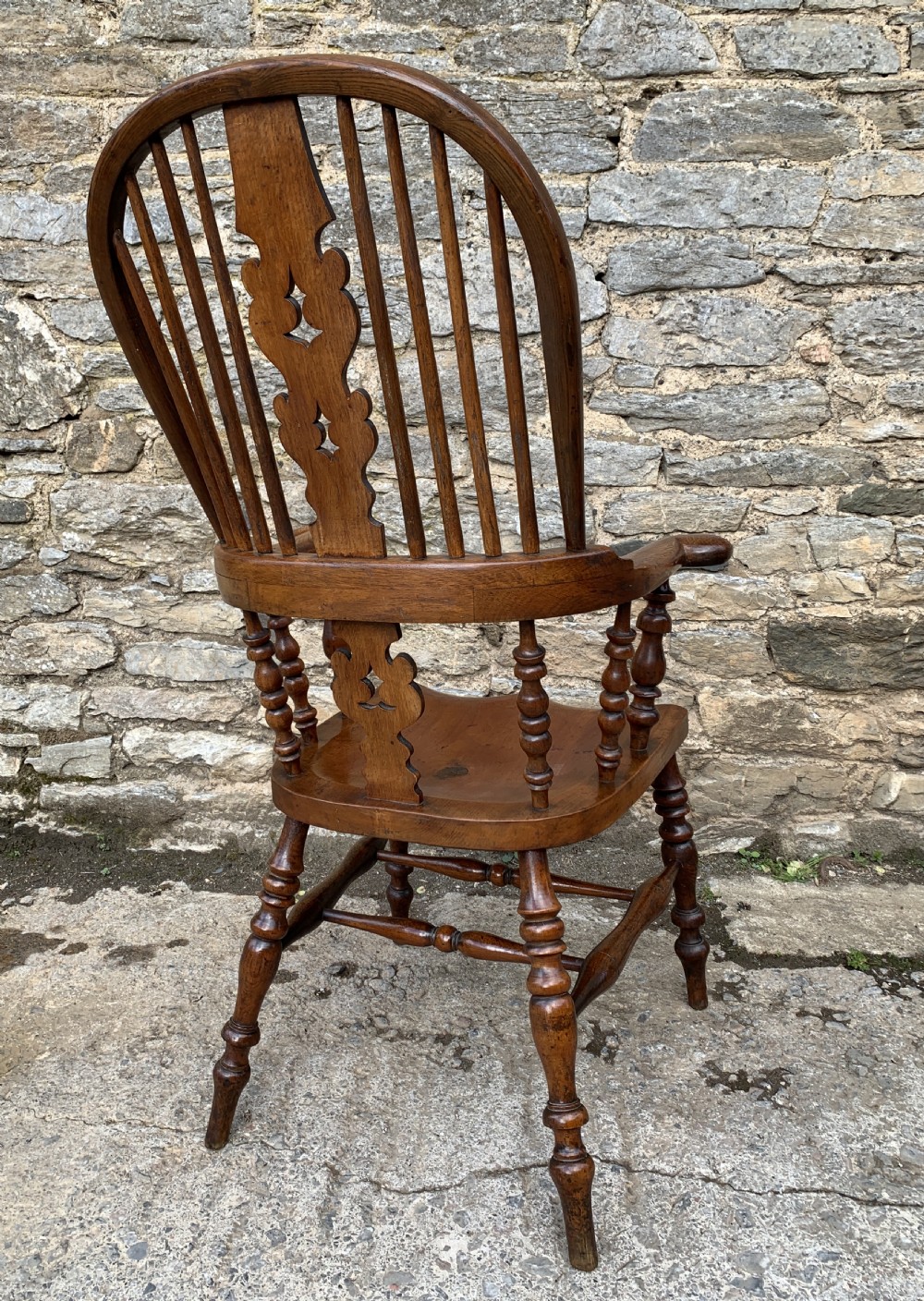 Pair of Antique Broad Arm Windsor Chairs View XXIX