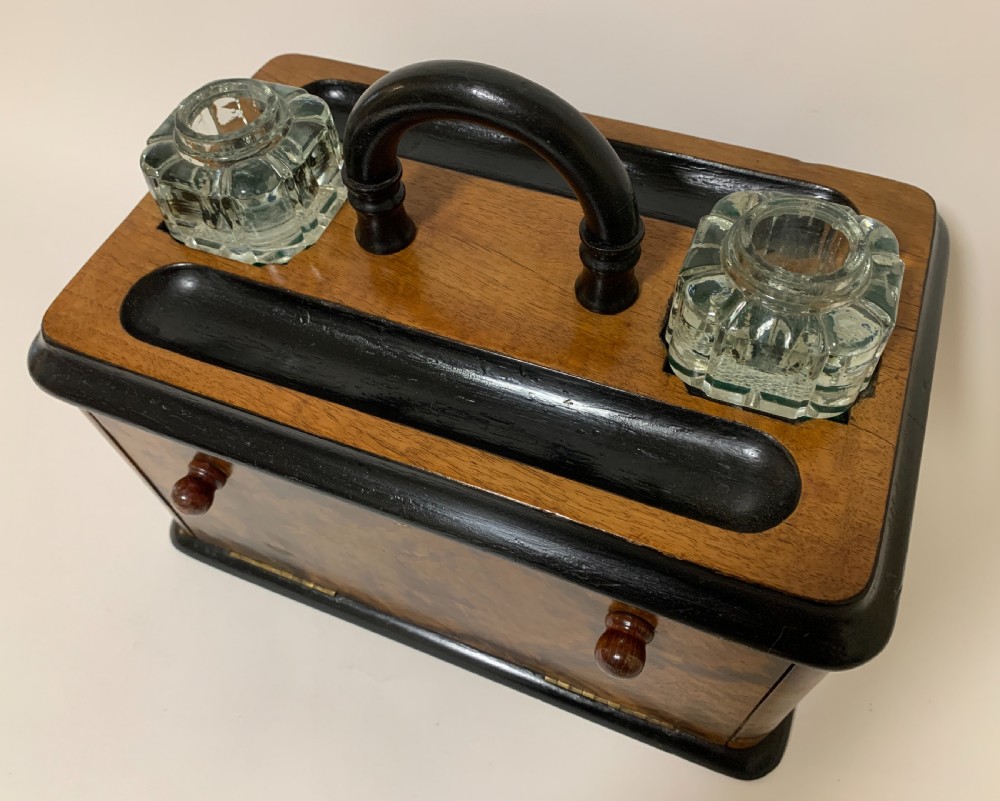 Victorian Walnut Desktop Stationery Box View II