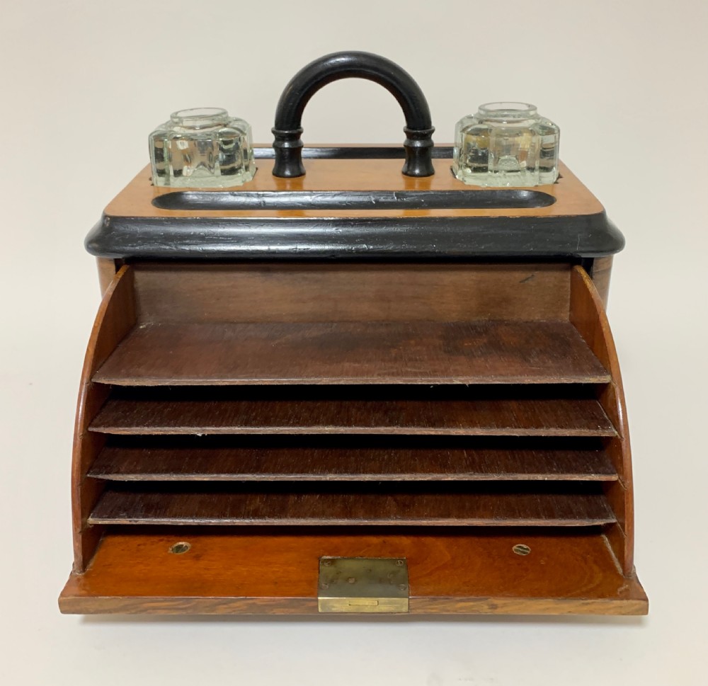Victorian Walnut Desktop Stationery Box View III