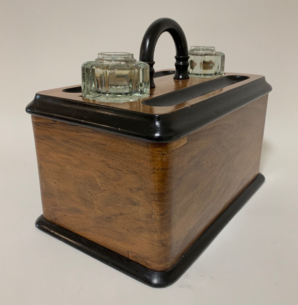 Victorian Walnut Desktop Stationery Box View X