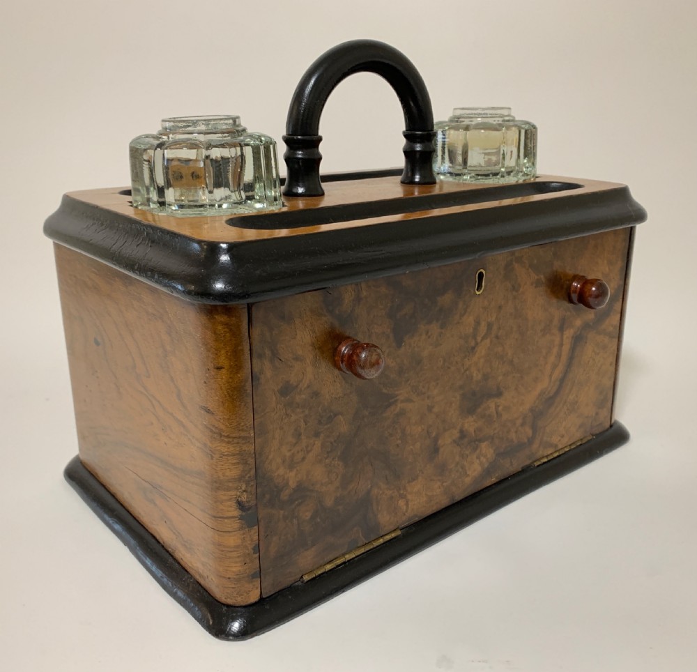 Victorian Walnut Desktop Stationery Box View XI